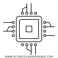microchip-processor Coloring Page
