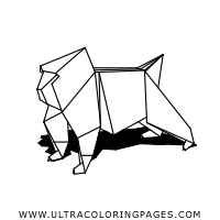 origami-gorilla Coloring Page